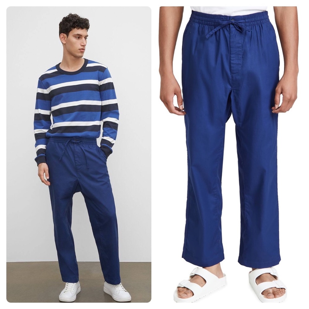 NWT Club Monaco Men’s Resort Cotton Pants in Navy/Bleu Marine Sz Medium